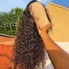 흑인 여성을위한 워터 파 레이스 전면 가발 전체 인간 머리 가발 30 32 인치 HD 습식 및 물결 모양의 느슨한 깊은 정면