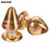 Sex Toy Massager 55mm Stor Crystal Butt Plug Vagina Ball Big Pyrex Glass Anal Dildo Bead Fake Penis Vuxen Masturbate For Women Men Gay