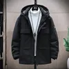 Mens Down Parkas Winter Down Tops Męsak z kapturem swobodny biały kaczka puffer kurtki młodzież męska moda biznes luźne płaszcze odzieży wierzchniej 220902