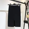 Casual Dresses Women Office Skirt Spring autumn Sexy Warm Knitted Black Pencil s Ladies High Waist Elegant Long Skir Party Club 220902