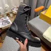 Rockoko Combat Boots Designer Kobiet kostki Martin Half Kolan Bott Bottowa platforma tkaninowa Zimowe botki