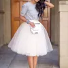 Günlük elbiseler parti tren kabarık 5layer 5layer 60cm moda kadınlar tül eti Tutu düğün gelinlik petticoat lolita saia 220902