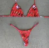 Maillots de bain femme Dalan Sexy Bikini imprimé de noël maillot de bain femme reliure piscine 2 pièces ensembles costume pour femme taille haute