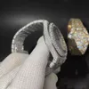 VVS Moissanite montres pour hommes automatique diamants argentés test de réussite mouvement ETA de qualité supérieure montre saphir glacé en acier inoxydable étancheDiamond moissanite