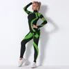 Active Sets 2022 Seamless Knitted Stripe Sports Yoga Suit Long Sleeve Two Piece Set Outdoor Clothes For Women Biker Shorts