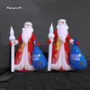 Riesiger aufblasbarer Weihnachtsmann für den Außenbereich, Weihnachtsdekoration, aufblasbarer Nikolaus mit Geschenktüte für Weihnachten und Neujahr