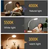 Lampes de table Protection des yeux Lampe d'étude LED Bureau flexible Tactile Col de cygne Bureau Pliable Dimmable