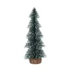 Decorazioni natalizie 1Pc Mini Albero Pino Ago Floccaggio Colorato Cedro Bianco Ornamento Anno Festa Casa Tavolo Fai da Te