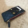 여성 휴대 전화 가방 지퍼 포켓 지갑 가죽 신용 카드 가방 파리 디자이너 이름 카드 홀더 스타일 결합 코인 지갑 251S