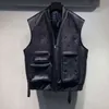 Gilet da donna da uomo Giacche a vento in pelle Gilet in rilievo di moda per donna Gilet tattico elegante Capispalla modello classico