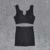 Conjuntos activos, 2 uds., conjunto de Yoga sin costuras para mujer, ropa deportiva de entrenamiento, sujetador de Fitness, pantalones deportivos, ropa de gimnasio, mallas de cintura alta, trajes de ocio