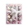 Feestdecoratie 30 stuks kerstballen massief bal decoratieve artware hangers festivaljaar boom ornamenten xmas plastic