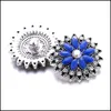 Clasps السنانير الجملة Rhinestone 18mm button button Clasp Metal Oval Acrylic Beads for Snaps Healpings Su dhseller2010 DHDXG