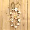 Fleurs décoratives Pâques rotin guirlande pendentif atmosphère de printemps petite fleur blanche arc artificiel maison fête fenêtre porte ornement