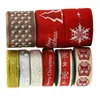 Julekorationer 9 stycken 2 yard blandade grosgrain diy band för bröllop xmas trädpartindekor presentförpackning utsmyckningar