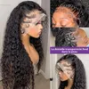 흑인 여성을위한 워터 파 레이스 전면 가발 전체 인간 머리 가발 30 32 인치 HD 습식 및 물결 모양의 느슨한 깊은 정면