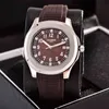 Mens Watches Automatic 2813 Movement 40mm Comfortable Rubber Strap 5atm Waterproof Luminous Top Quality Wristwatches Montre De Luxe Gold