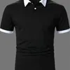 Herren Polos Herren Poloshirts Kurzarm Poloshirts Kontrast Polo Sommer Streetwear Casual Fashion Herren Tops 220902