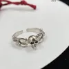 디자이너 링 남성 여성 인기 할로윈 황동 두개골 오픈 반지 디자이너 보석 조절 가능한 골드 실버 컬러 리트 선물