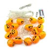 Strings 3,5 m 96leds Halloween Dyniowe oświetlenie sznurkowe 8Modes Bateria/USB zasilane na świąteczne przyjęcie na zewnątrz na zewnątrz wystroju patio