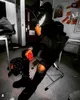 남자의 후드 땀 촬영 셔츠 악마 프린트 까마귀 패션 재킷 여자 탑 스트리트웨어 y2k 커플 십대의 의류 애니메이션 코스프레 220928
