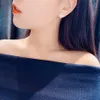 여성을위한 새로운 크리스탈 스터드 귀걸이 나비 귀걸이 2019 파티 한국 실버 보석 Oorbellen246a
