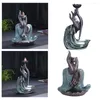 Fragrance Lamps Smoke Waterfall Incense Burner Backflow Ceramic Holder Cones For Home Decor Office Gift