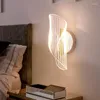 Muurlamp luxe LED-lichten Noordse goud 3-kleuren licht Acryl slaapkamer bedrand Gebaal woonkamer balkon ijdelheid decoratie
