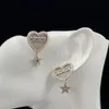 Дизайнерские серьги обручи для женщин для женских серьгов модные бриллианты сердечные серьги мужские ювелирные украшения