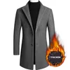 Męskie garnitury Blazers Winter Jackets Men Wool Blends Solid High Quality Streetwear Grubsza kurtka biznesowa odzież AF2811 L220902