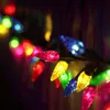 Decorações de Natal 52m 50 LEDs LED C6 Battery Operated Christmas Fairy String Lights para decoração de Garland em Festa de Xmas da Árvore de Natal externo 220901