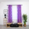 Curtain 100 130cm Drape Practical Comfortable Hollow Printed Transparent Through Rod Shower Kitchen Bathroom Balcony Window