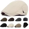 Berets Fashion Summer Men Men Pure Color Sboy Gatsby Cap Шляпа сетка