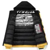 メンズダウンパーカー5xl冬のアウトウェア厚い温かいジャケットコートカジュアル風力防止ポケットデタッチ可能なフード付き220902