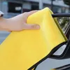 Éponge de voiture, tissu d'entretien, lavage de détail, accessoire ne raye jamais, serviette en microfibre pour le nettoyage, séchage des ourlets