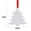 DIY Christmas Pendant Sublimation Blank Snowflake Bells Heat Transfer Christmas Ornaments Decoration SN4671