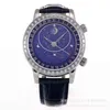 YL Star Series Mechanical Watch Mens Diamond Set Blue Glass Automatische wasserdichte Maschine