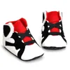 0-1Alter Kinder Designer Neugeborene hohe Obermaterial First Walkers Baby Jungen Mädchen Kleinkind Schuhe Krippe Soft Bottom Lace Up Basketball Star Schuhe