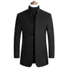 Men's Suits Blazers 2022 High Quality New Trend Extension Business Casual Elegant Fashion Advanced Stand Collar Simple Slim Wool Men Jacket L220902