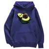 Herrtr￶jor s￶ta avokado mode street trycker m￤n tr￶ja tecknad harajuku huva avslappnad l￶s hud v￤nlig hoody man