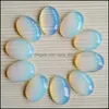 Stone Healing Natural Crystal Semi-Precious Oval Loose Stone Beads 25X18Mm Face For Stones Necklace Ring Earrrings Jewel Dhseller2010 Dhqme