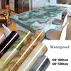 Adesivos de janela, papel de parede impermeável e à prova de óleo, adesivo de parede de mármore auto-adesivo para mesa de mesa de mesa de mesa de mesa