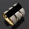 Helt nytt 18 mm guld par manschett armband mode klassiska män kvinnor designer armband 316L rostfritt stål armband smycken