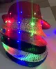 LED Jazz Party Hoeden flitsen Light -up Led Fedora Trilby Sequins Caps Fancy Dress Dance Dans Unisex Hip Hop Lamp Luminous Hat 902