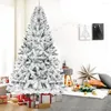 Décorations de Noël PVC beau grand arbre artificiel en plastique naturel flocage de neige design décor de festival