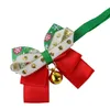 Dog Apparel Christmas Adjustable Bow Tie Dog Collars Dogs and Cat Collar with Bells for Small Medium Cats Pet Festival Supplies