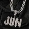 TopBling Retro A-Z Custom Gothic Letters Pendant Necklaces 18K Real Gold Plated Hip Hop Jewelry