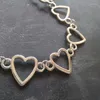 Gargantilla, collares de cadena de eslabones de corazón hueco, collar dorado de Metal para mujeres y niñas, joyería de declaración, regalo de fiesta