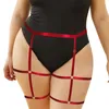 Cinture Elastico Scava Fuori Con Spalline Lingerie Donne Sexy Bondage Imbracatura per le gambe Bretelle Regolabili Reggicalze Calze Fetish Rave