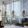 カーテンブライトスタイルのチュール糸壁スクリーンベッドルームブラインドリビングルーム家庭用花の花刺繍カスタムカーテンシアー